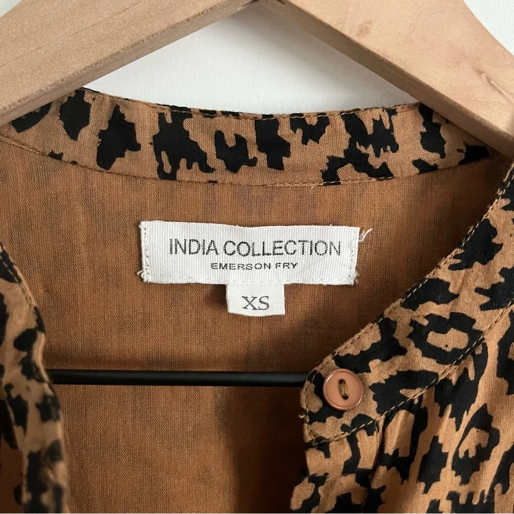 Emerson Fry Leopard-Print Midi Dress in Tan and Black - Picture 12 of 13